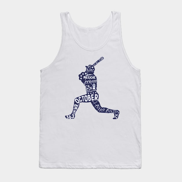 Reggie Jackson New York Y Letters Tank Top by danlintonpro